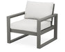 Polywood Polywood EDGE Club Chair Slate Grey / Natural Linen Chair 4601-GY152939 190609134654