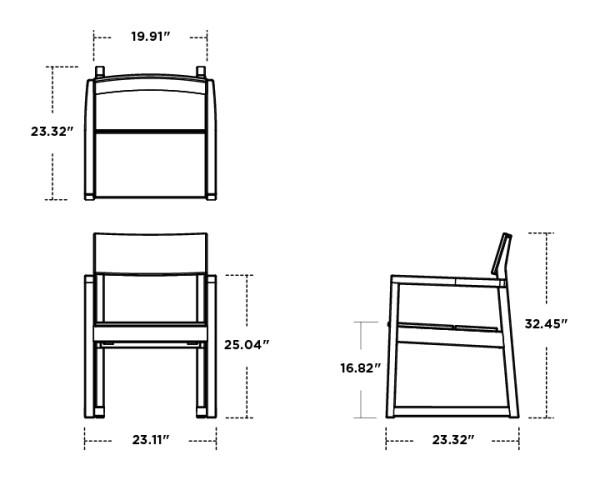 Polywood Polywood EDGE Dining Arm Chair Arm Chair