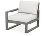 Polywood Polywood EDGE Modular Left Arm Chair Slate Grey / Natural Linen Arm Chair 4601L-GY152939 190609134258
