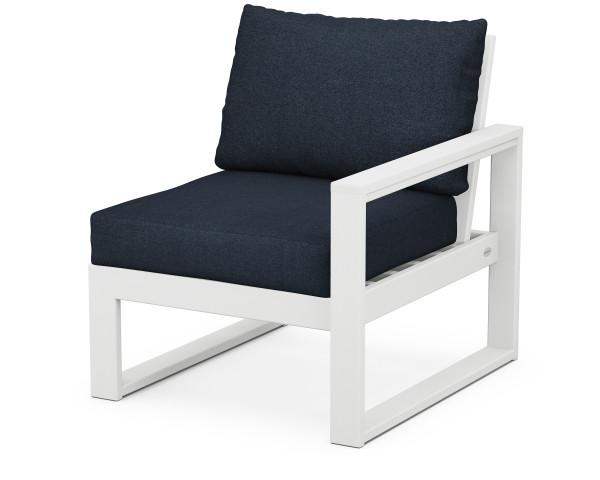 Polywood Polywood EDGE Modular Right Arm Chair White / Marine Indigo Arm Chair 4601R-WH145991 190609134616