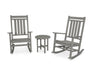 Polywood Polywood Estate 3-Piece Rocking Chair Set Slate Grey Rocking Chair PWS471-1-GY 190609113970