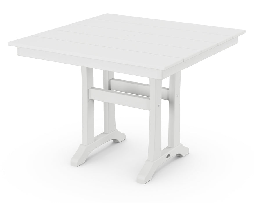 Polywood Polywood Farmhouse Trestle 37" Dining Table White Dining Table PL81-T1L1WH 190609020162