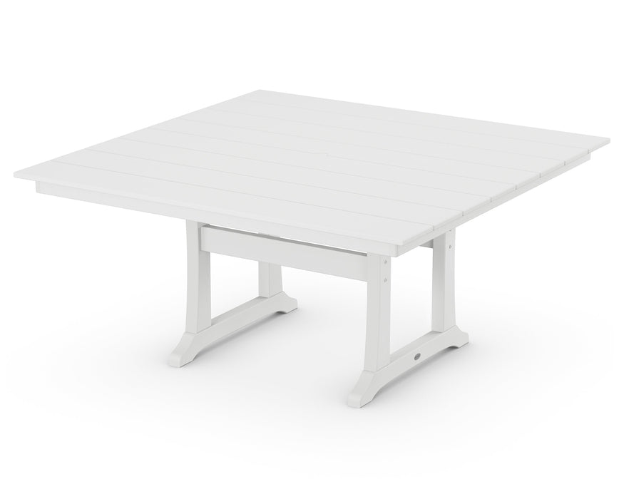 Polywood Polywood Farmhouse Trestle 59" Dining Table White Dining Table PL85-T1L1WH 190609016820