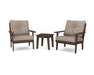 Polywood Polywood Lakeside 3-Piece Deep Seating Chair Set Mahogany / Spiced Burlap Seating Sets PWS518-2-MA146010 190609143939