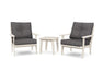 Polywood Polywood Lakeside 3-Piece Deep Seating Chair Set Sand / Ash Charcoal Seating Sets PWS518-2-SA145986 190609143915