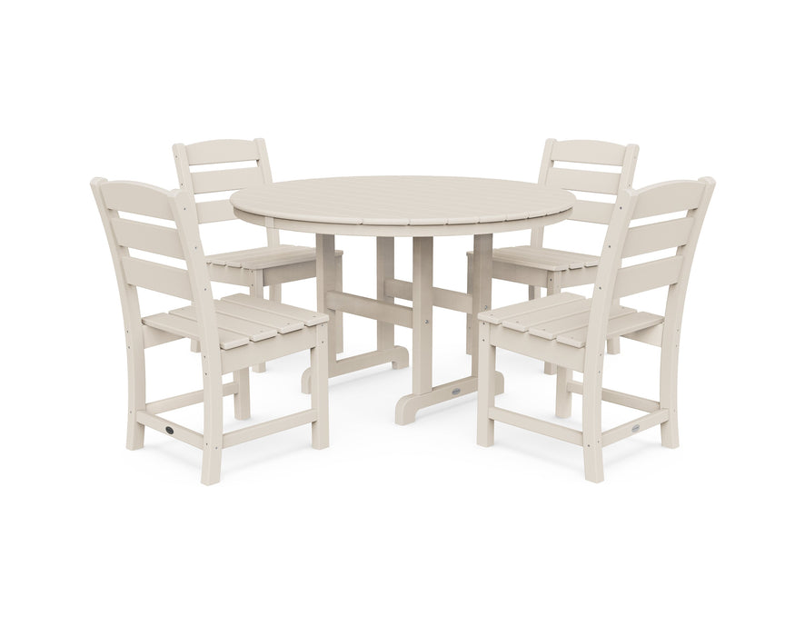 Polywood Polywood Lakeside 5-Piece Round Side Chair Dining Set Sand Dining Sets PWS517-1-SA 190609144127