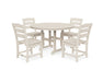 Polywood Polywood Lakeside 5-Piece Round Side Chair Dining Set Sand Dining Sets PWS517-1-SA 190609144127