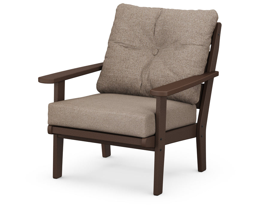 Polywood Polywood Lakeside Deep Seating Chair Mahogany / Spiced Burlap Seating Chair 4411-MA146010 190609136733