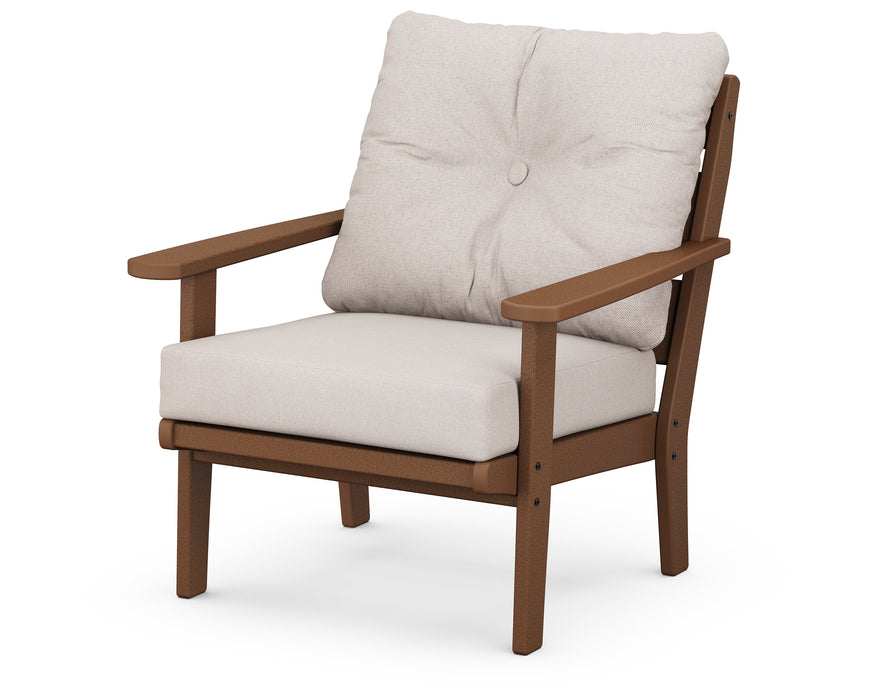 Polywood Polywood Lakeside Deep Seating Chair Teak / Dune Burlap Seating Chair 4411-TE145999 190609136757