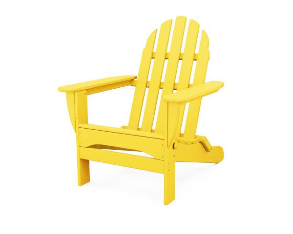 Polywood Polywood Lemon Classic Folding Adirondack Chair Lemon Adirondack Chair AD5030LE 845748009904