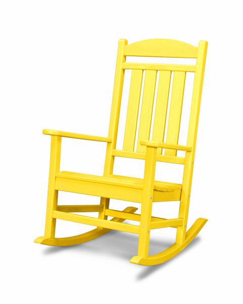 Polywood Polywood Lemon Presidential Rocking Chair Lemon Rocking Chair R100LE 845748014359