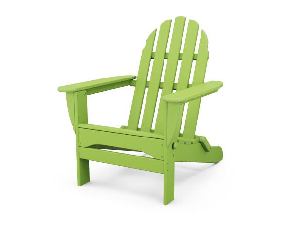 Polywood Polywood Lime Classic Folding Adirondack Chair Lime Adirondack Chair AD5030LI 845748009911