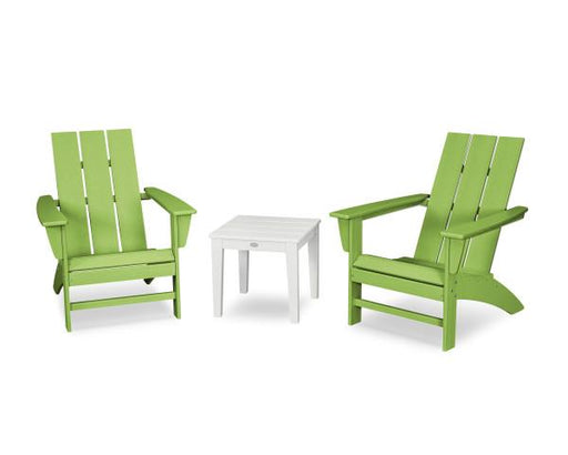 Polywood Polywood Lime Modern Adirondack 3-Piece Set Lime Adirondack Chair PWS502-1-10448 190609133312