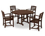 Polywood Polywood Mahogany La Casa Cafš 5-Piece Dining Set Mahogany Dining Sets PWS100-1-MA 845748031578