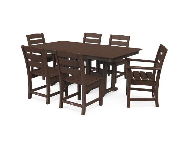 Polywood Polywood Mahogany Lakeside 7-Piece Farmhouse Dining Set Mahogany Dining Sets PWS516-1-MA 190609143670