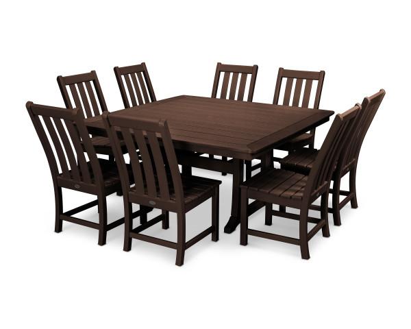 Polywood Polywood Mahogany Vineyard 9-Piece Dining Set Mahogany Dining Sets PWS406-1-MA 190609064289