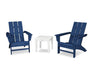 Polywood Polywood Modern Adirondack 3-Piece Set Navy Adirondack Chair PWS502-1-10449 190609133329