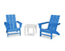 Polywood Polywood Modern Adirondack 3-Piece Set Pacific Blue Adirondack Chair PWS502-1-10450 190609133336