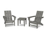 Polywood Polywood Modern Adirondack 3-Piece Set Slate Grey Adirondack Chair PWS502-1-GY 190609133435