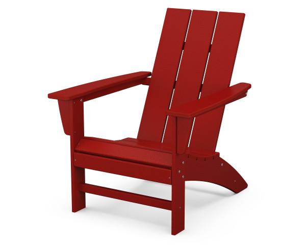 Polywood Polywood Modern Adirondack Chair Crimson Red Adirondack Chair AD420CR 190609098635