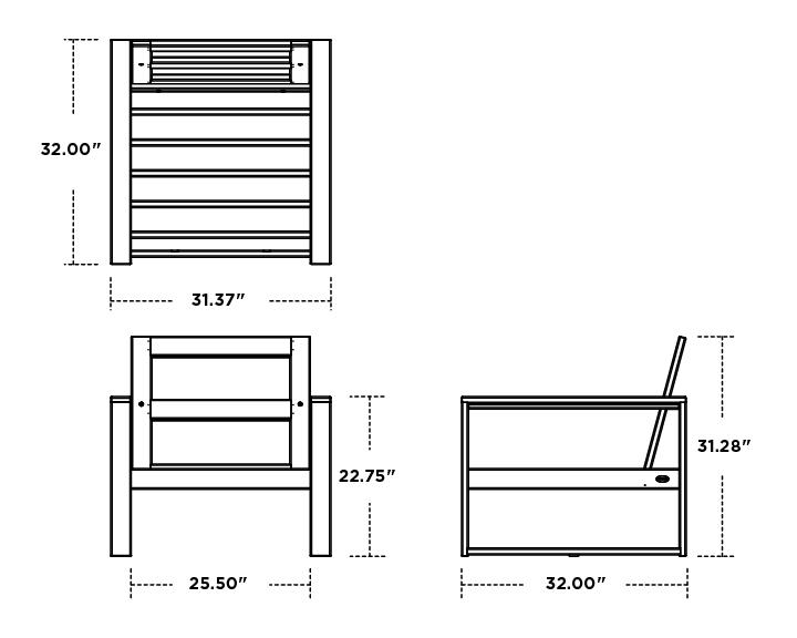 Polywood Polywood Modular Armless Chair Chairs