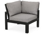 Polywood Polywood Modular Corner Chair Black / Grey Mist Sectional Corner Chair 4604-BL145980 190609136009