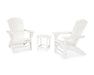 Polywood Polywood Nautical 3-Piece Curveback Adirondack Set White Adirondack Chair PWS419-1-WH 190609071737