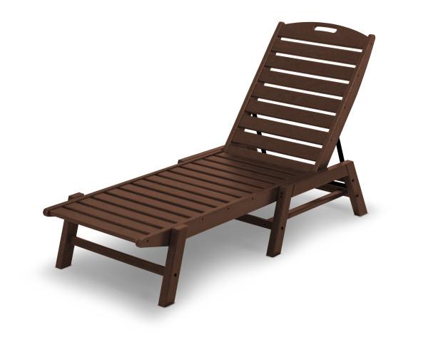 Polywood Polywood Nautical Chaise Mahogany Chaise Lounger NAC2280MA 845748008143