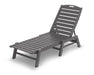 Polywood Polywood Nautical Chaise Slate Grey Chaise Lounger NAC2280GY 845748040334