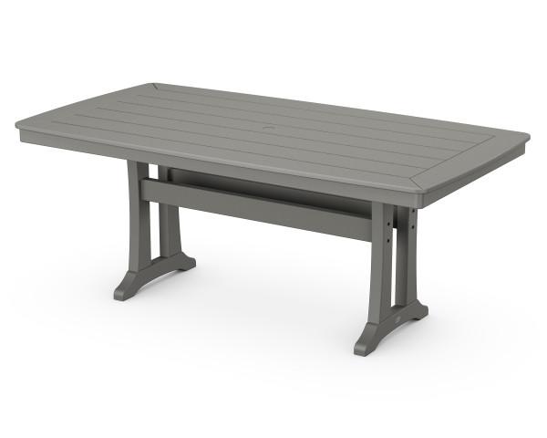 Polywood Polywood Nautical Trestle 38" x 73" Dining Table Slate Grey Dining Table PL83-T2L1GY 190609013447