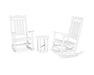 Polywood Polywood Presidential 3-Piece Rocker Set White Rocking Chair PWS109-1-WH 845748031967
