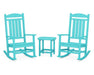 Polywood Polywood Presidential Rocker 3-Piece Set Aruba Rocking Chair PWS166-1-AR 845748089944