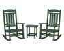 Polywood Polywood Presidential Rocker 3-Piece Set Green Rocking Chair PWS166-1-GR 190609007057
