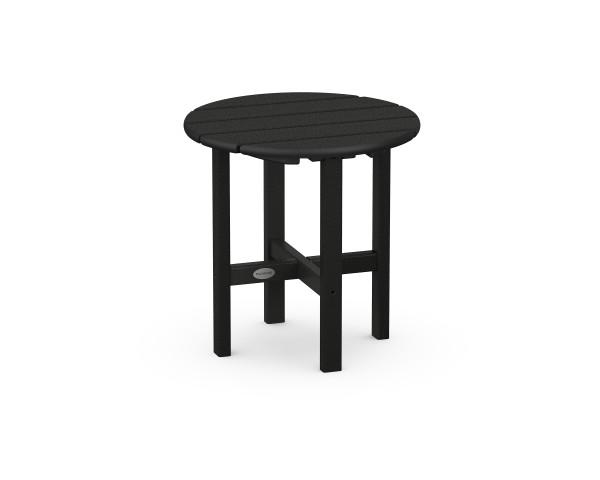 Polywood Polywood Round 18" Side Table Black Side Table RST18BL 845748007115