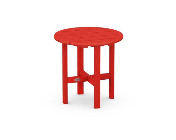 Polywood Polywood Round 18" Side Table Sunset Red Side Table RST18SR 845748007184