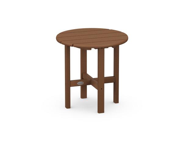 Polywood Polywood Round 18" Side Table Teak Side Table RST18TE 845748007207
