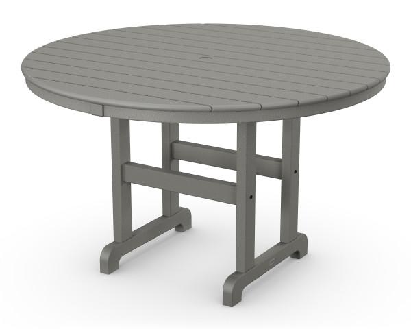 Polywood Polywood Round 48" Dining Table Slate Grey Dining Table RT248GY 845748024761