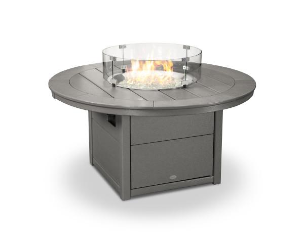 Polywood Polywood Round 48" Fire Pit Table Slate Grey Table CTF48RGY 190609063138