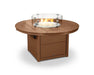 Polywood Polywood Round 48" Fire Pit Table Teak Table CTF48RTE 190609063169