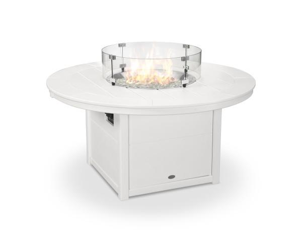 Polywood Polywood Round 48" Fire Pit Table White Table CTF48RWH 190609060786