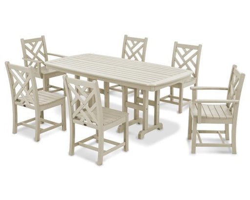 Polywood Polywood Sand Chippendale 7-Piece Dining Set Sand Dining Sets PWS121-1-SA 190609038440