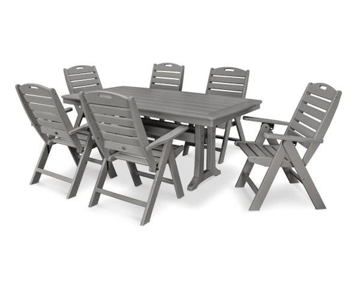 Polywood Polywood Slate Grey 7 Piece Nautical Dining Set Slate Grey Dining Sets PWS296-1-GY 190609012983