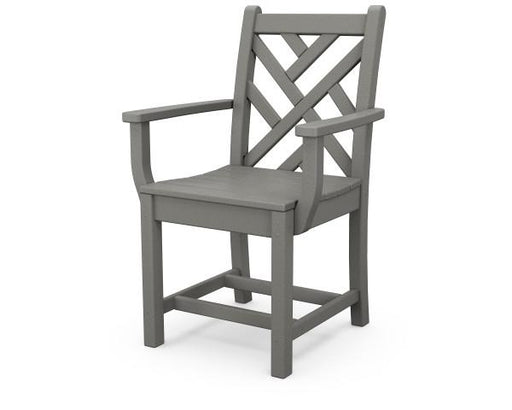 Polywood Polywood Slate Grey Chippendale Dining Arm Chair Slate Grey Arm Chair CDD200GY 845748027045