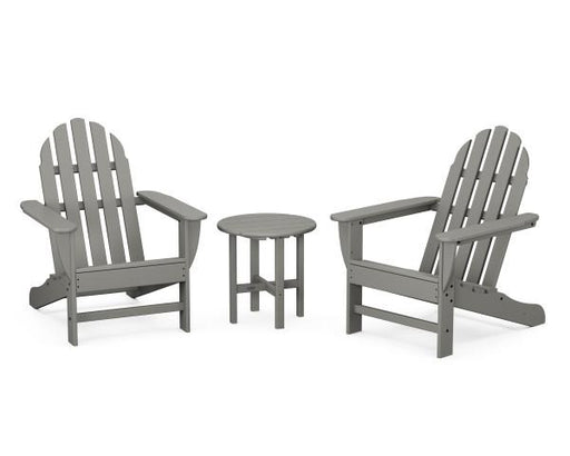 Polywood Polywood Slate Grey Classic Adirondack 3-Piece Set Slate Grey Adirondack Chair PWS417-1-GY 190609071256