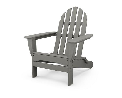 Polywood Polywood Slate Grey Classic Folding Adirondack Chair Slate Grey Adirondack Chair AD5030GY 845748003797