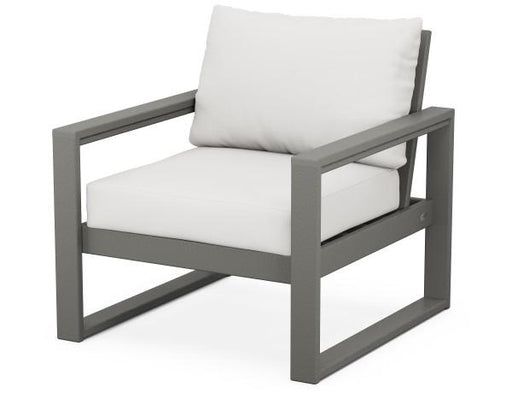 Polywood Polywood Slate Grey EDGE Club Chair Slate Grey / Natural Linen Chair 4601-GY152939 190609134654