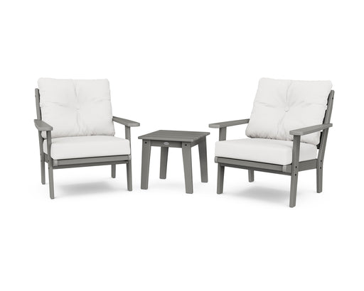 Polywood Polywood Slate Grey Lakeside 3-Piece Deep Seating Chair Set Slate Grey Seating Sets PWS518-2-GY152939 190609143908
