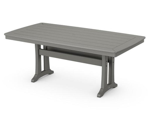 Polywood Polywood Slate Grey Nautical Trestle 38" x 73" Dining Table Slate Grey Dining Table PL83-T2L1GY 190609013447