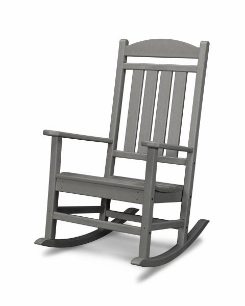 Polywood Polywood Slate Grey Presidential Rocking Chair Slate Grey Rocking Chair R100GY 845748026581