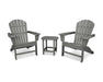 Polywood Polywood Slate Grey South Beach Adirondack 3-Piece Set Slate Grey Adirondack Chair PWS175-1-GY 190609038617